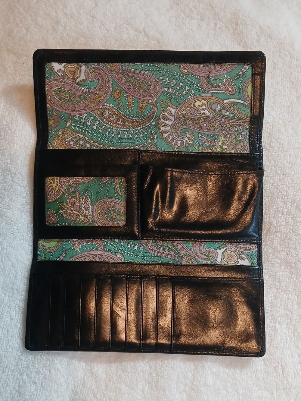 HOBO International Black Sadie Trifold Clutch Wallet